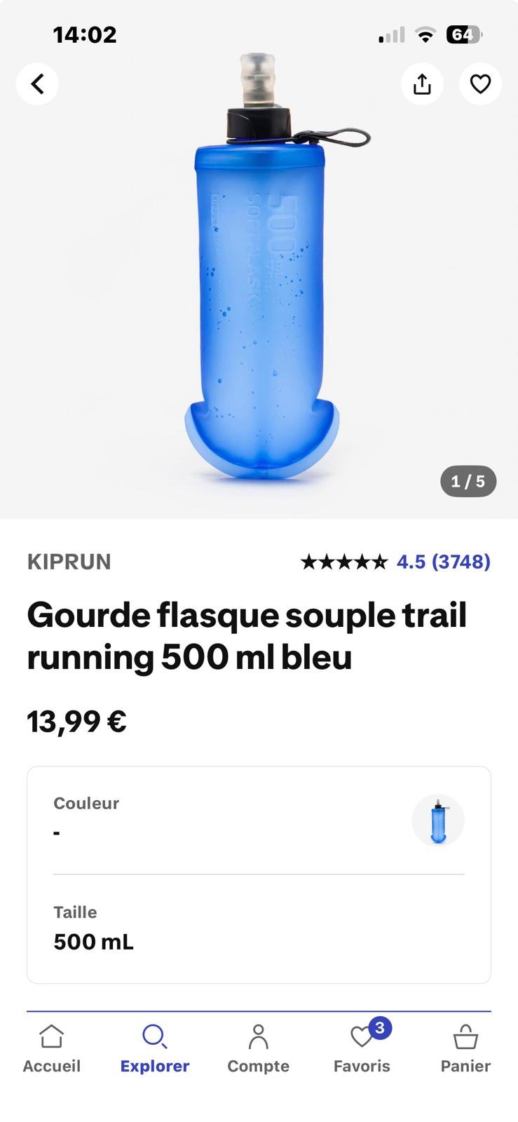 Flasque souple Kiprun