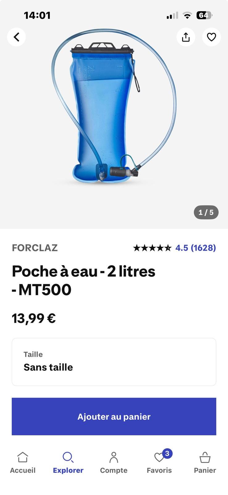 Poche à eau Forclaz